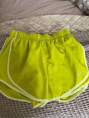 Nike Women's Bright Lime Yellow Running Shorts
